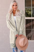Plaid Knitted Long Open Front Cardigan